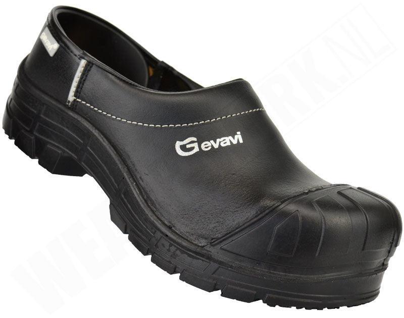 Leren klompen S3 SRC Nordic hout schuin