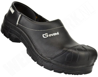 Leren klompen S3 SRC Nordic hout schuin