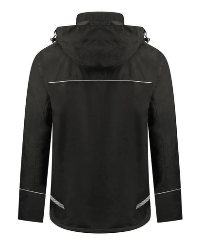 Gevoerde winterjas Hydrowear Basel zwart achterkant