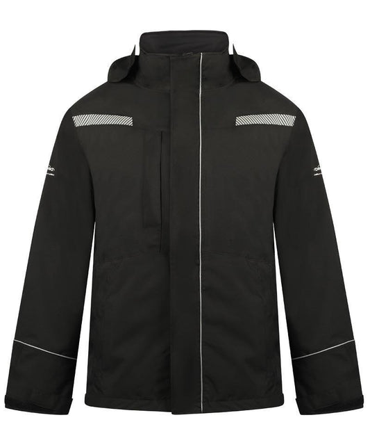 Gevoerde winterjas Hydrowear Basel zwart voorkant