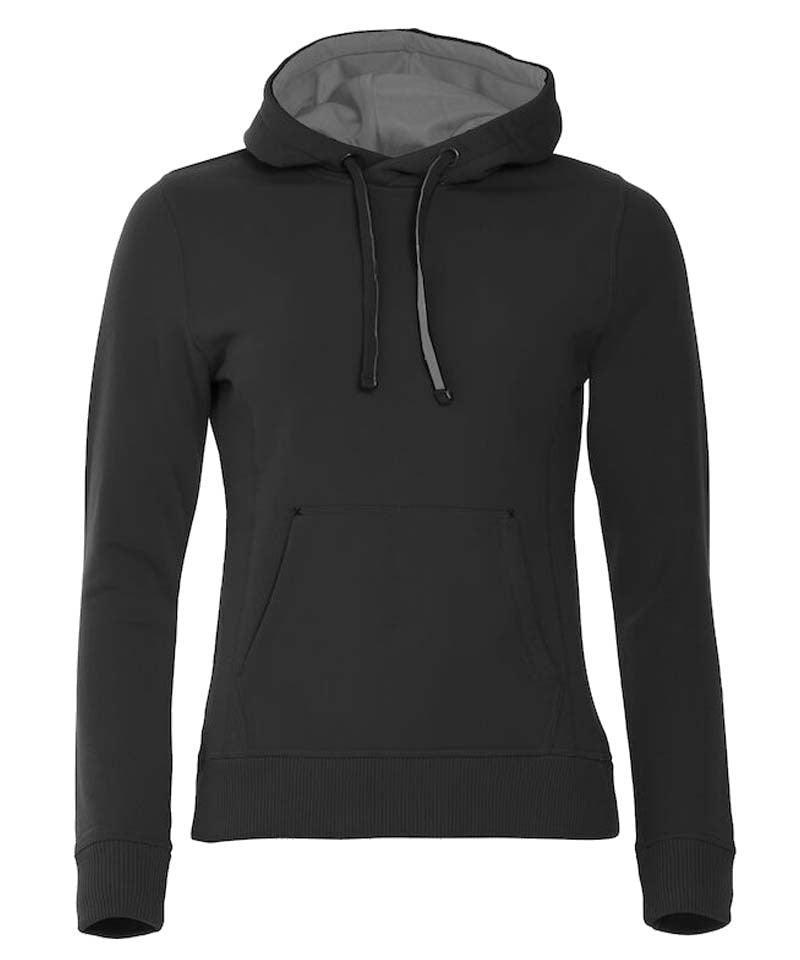 Hoodie dames Clique classic zwart