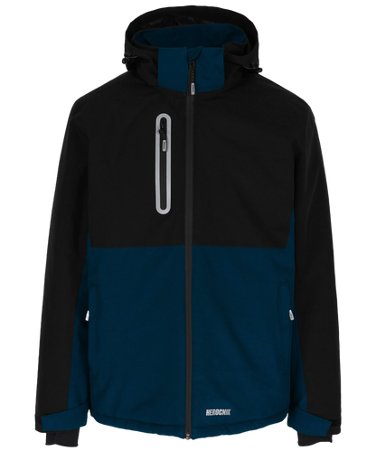 Herock Gevoerde winterjas Orion zwart navy voorkant