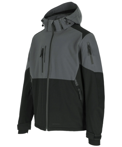 Herock Stretch softshell jas Ragnar grijs zwart links