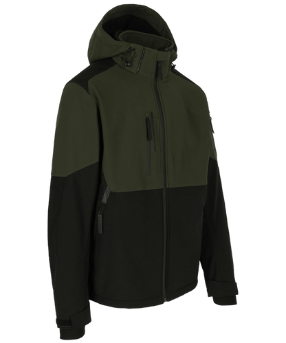 Herock Stretch softshell jas Ragnar groen zwart zijkant links