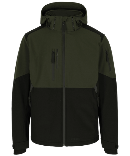 Herock Stretch softshell jas Ragnar groen zwart voorkant