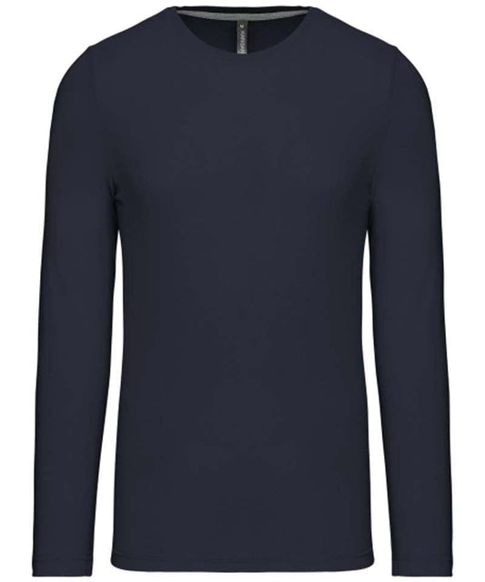 T-shirt met lange mouwen Kariban ronde hals navy