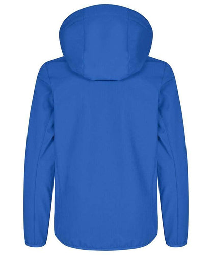 Kinder softshell jas Clique classic kobalt achterkant
