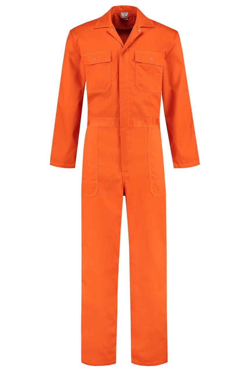 Overall Drukknoop polyester/katoen oranje