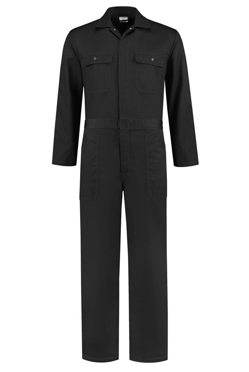 Overall Drukknoop polyester/katoen zwart