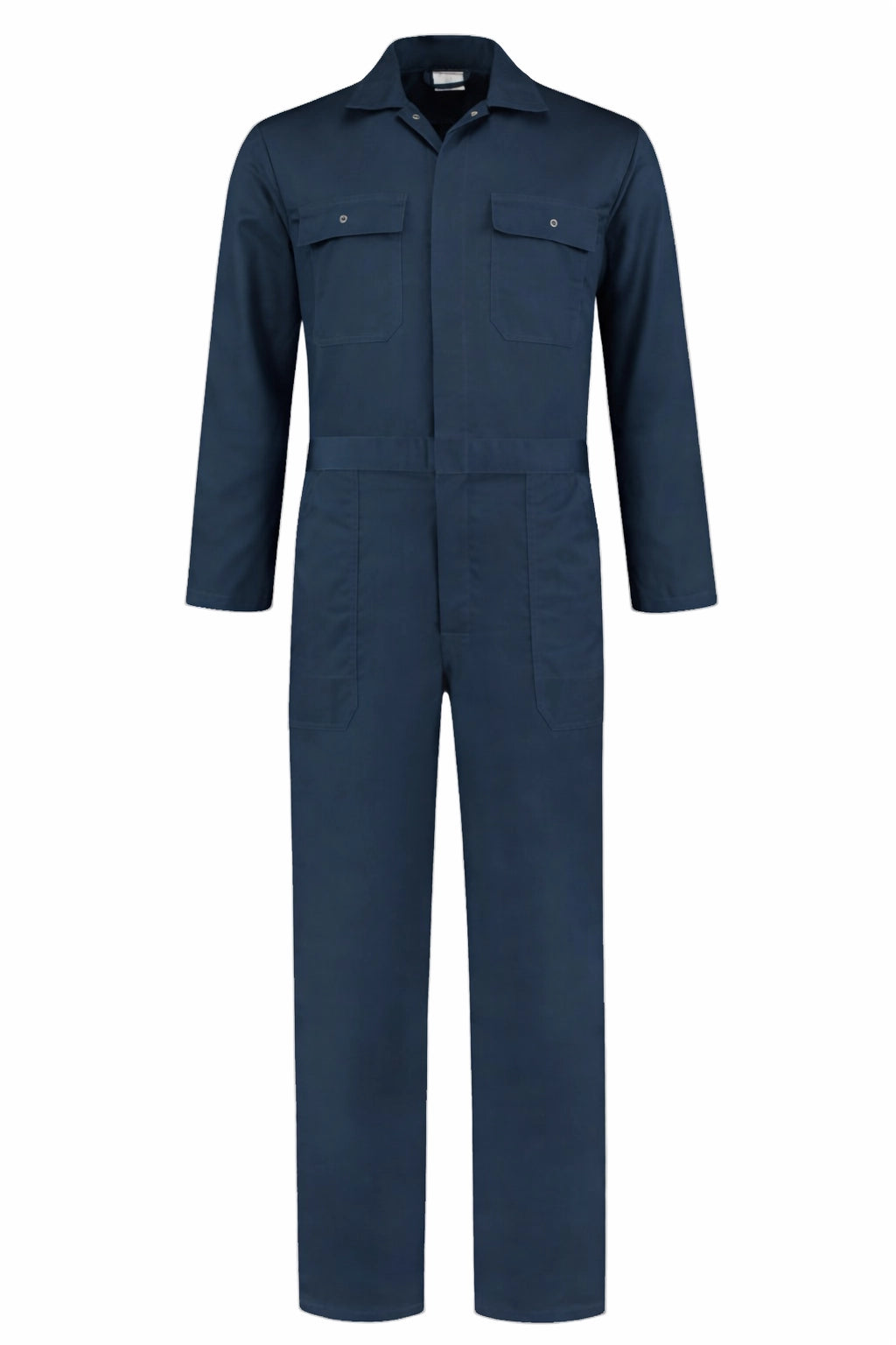 Overall Drukknoop polyester/katoen navy voorkant