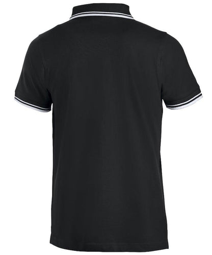 Poloshirt Clique Amarillo zwart achterkant