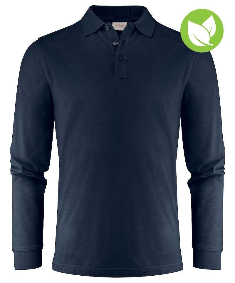 Poloshirt lange mouwen Printer Surf pro navy voorkant