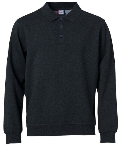 Polo sweater basic Clique antraciet