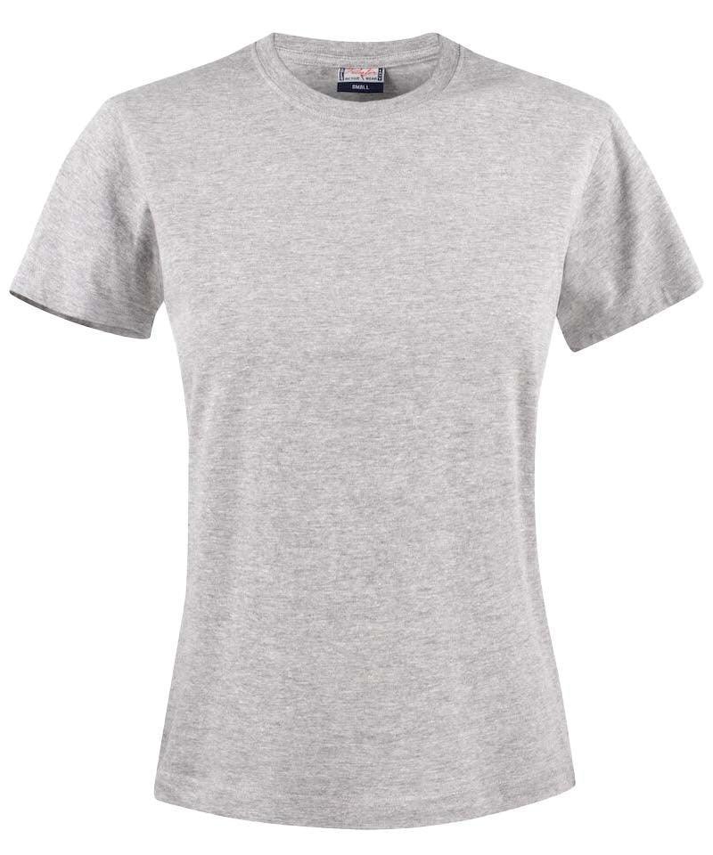 Printer Heavy T-shirt Dames Ronde hals lichtgrijs