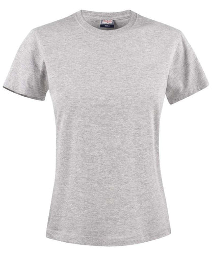 Printer Heavy T-shirt Dames Ronde hals lichtgrijs