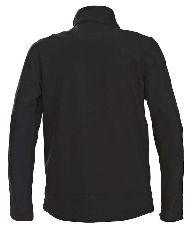 Softshell jas Printer Trial achterkant zwart