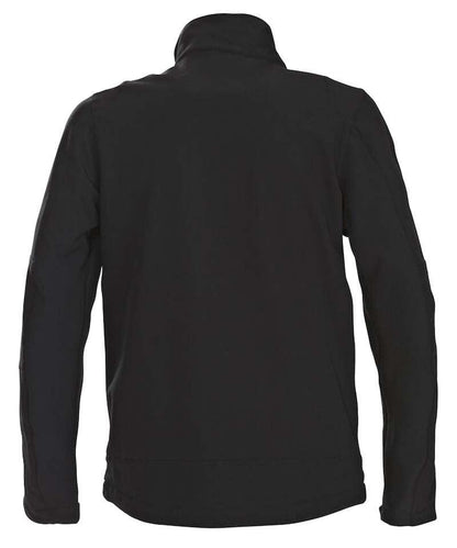 Softshell jas Printer Trial achterkant zwart