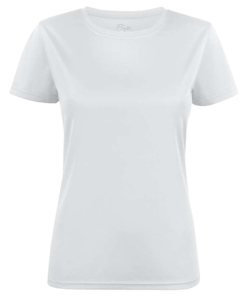 Printer sportshirt dames wit 