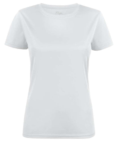 Printer sportshirt dames wit 