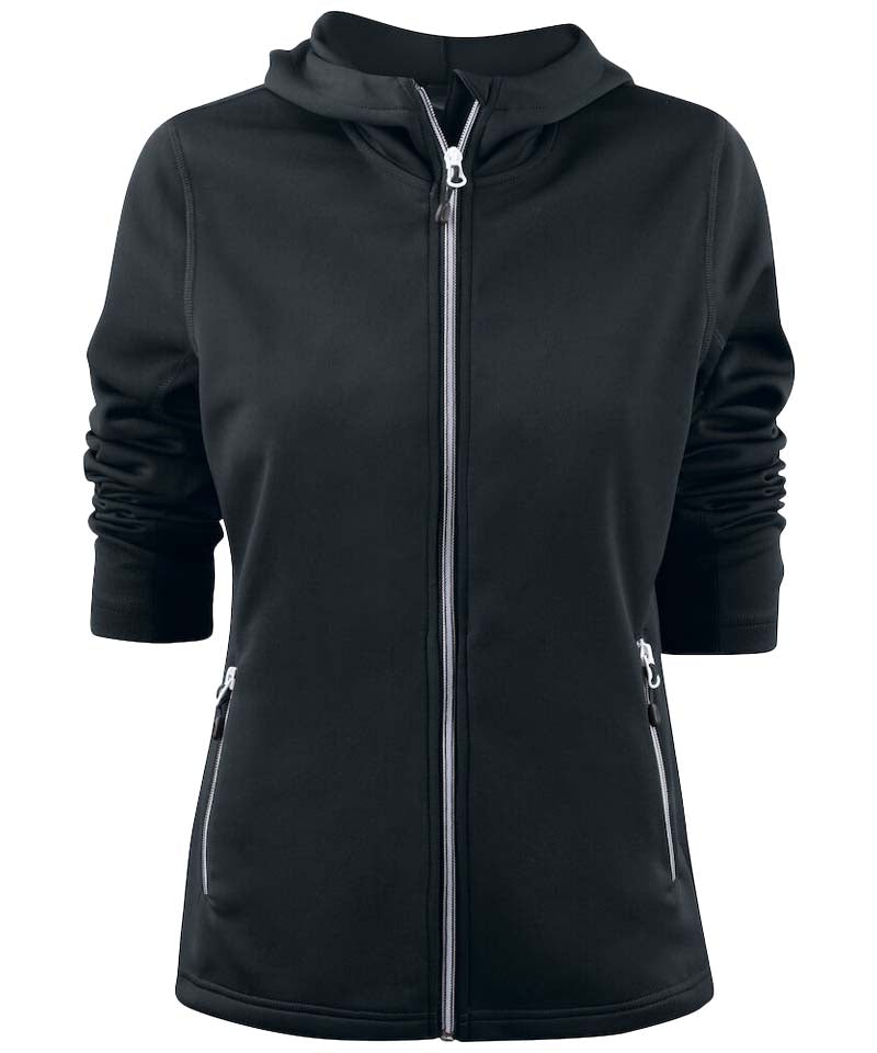 Dames vest met capuchon 100% Polyester Printer zwart