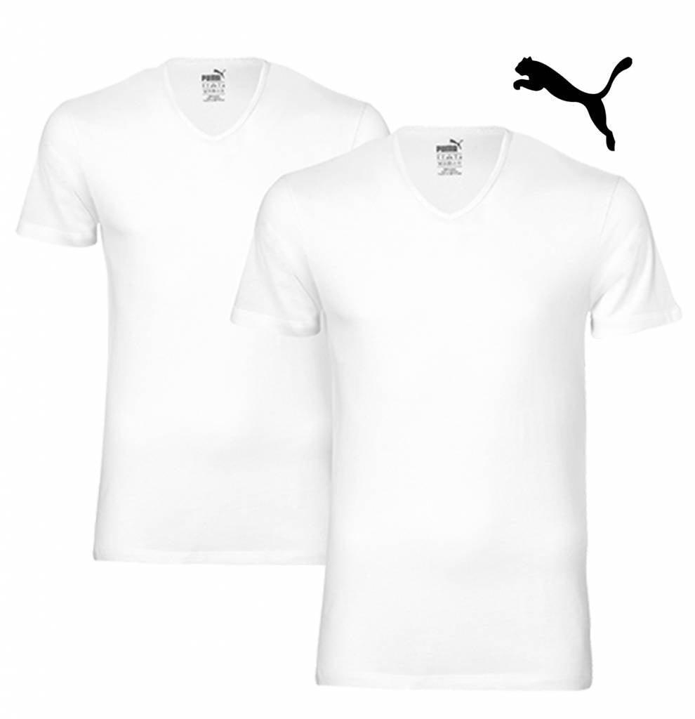 T-shirt Duopack V-hals Puma wit