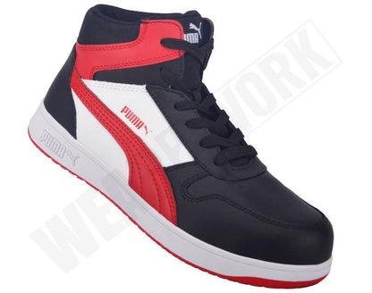 Puma werkschoenen Frontcourt hoog S3L 63005 schuin