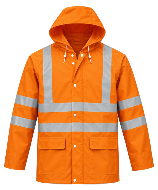 High visibility regenjas Delta Plus oranje