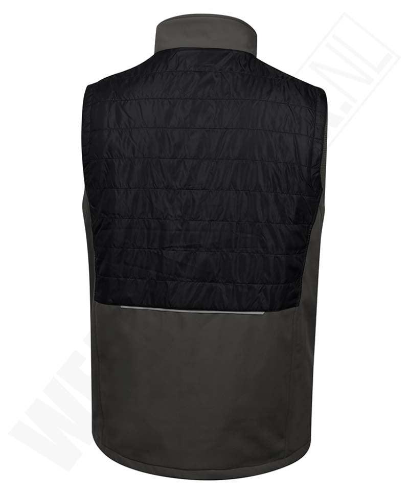 Safety jogger bodywarmer Oak zwart achterkant