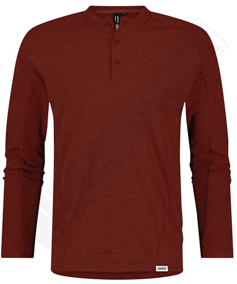 Dassy T-shirt lange mouwen Serengeti baksteen rood