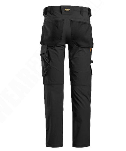 Stretch werkbroek Snickers 6371 zwart achterkant