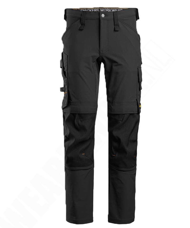 Stretch werkbroek Snickers 6371 zwart voorkant
