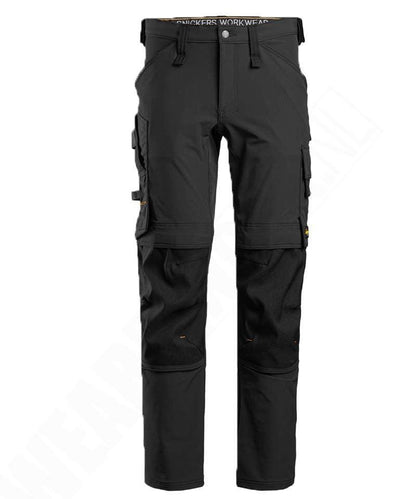 Stretch werkbroek Snickers 6371 zwart voorkant