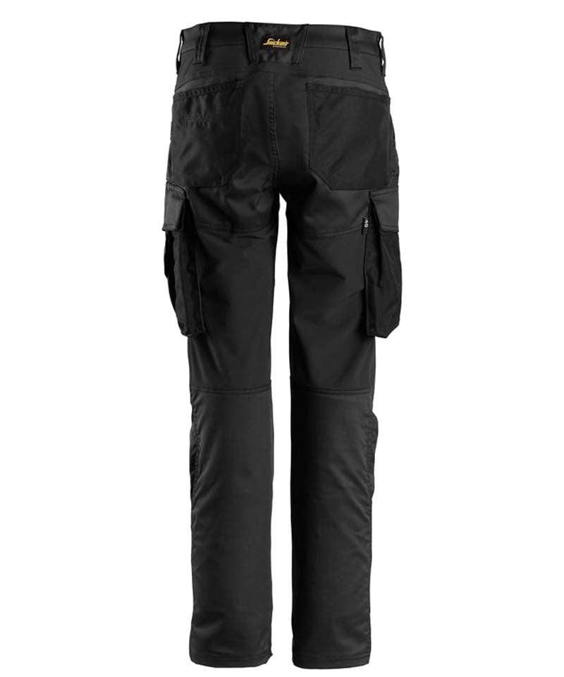 Snickers werkbroek 6703 zwart achterkant