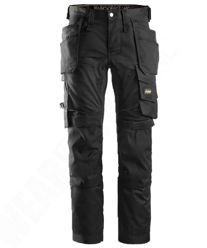 Stretch werkbroek Snickers 6241 zwart voorkant