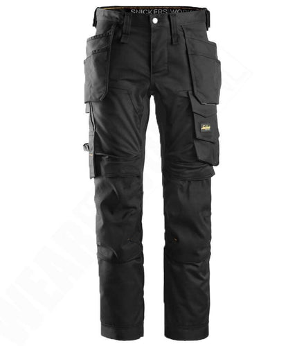 Stretch werkbroek Snickers 6241 zwart voorkant