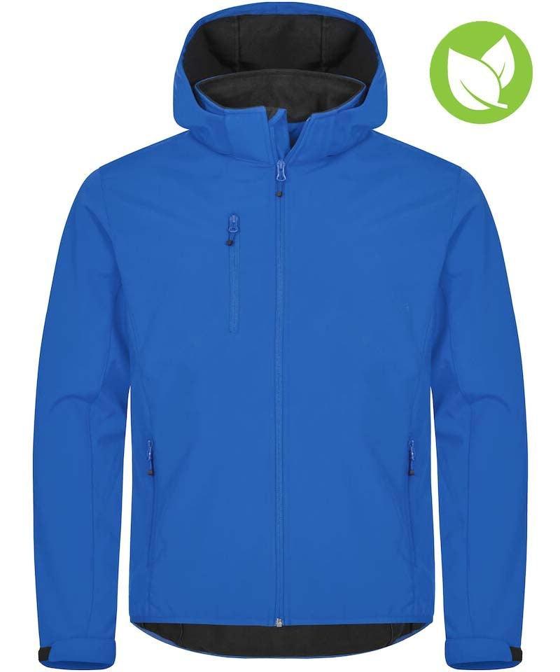 Softshell jas Clique classic met capuchon kobaltblauw