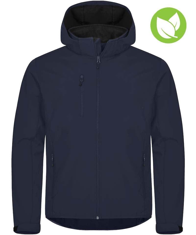Softshell jas Clique classic met capuchon navy