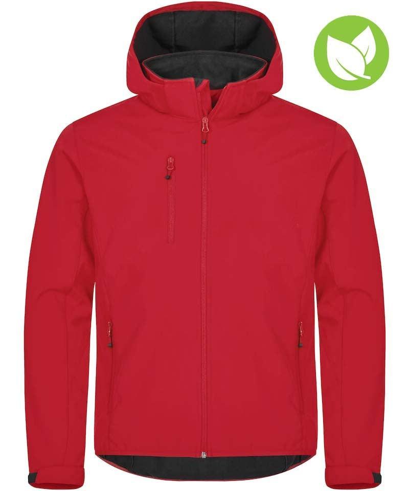 Softshell jas Clique classic met capuchon rood