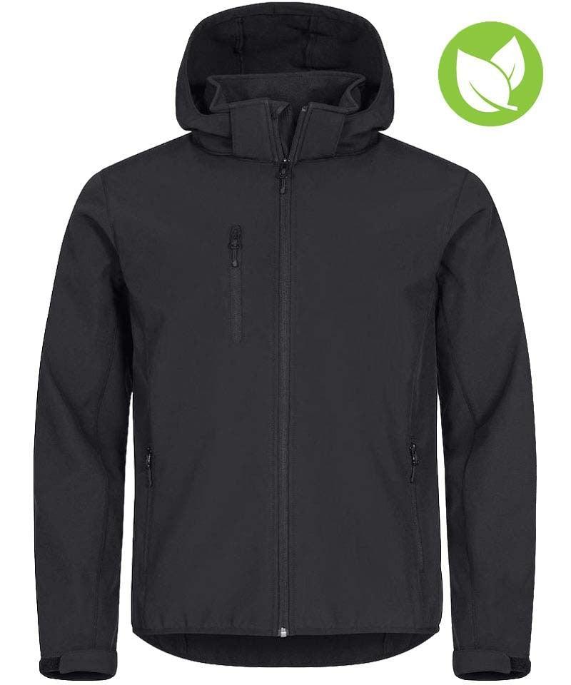Softshell jas Clique classic met capuchon zwart