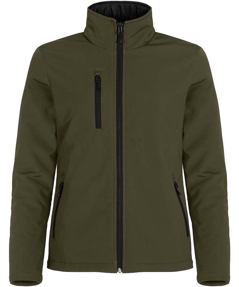 Softshell jas gevoerd dames groen