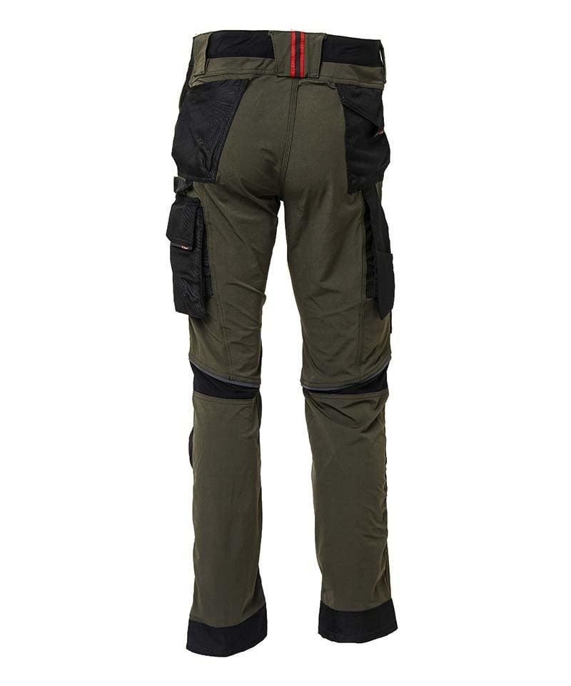 U-Power werkbroek 4-way stretch Atom groen achterkant