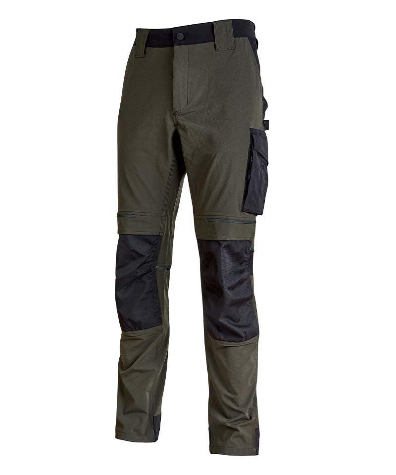 U-Power werkbroek 4-way stretch Atom groen