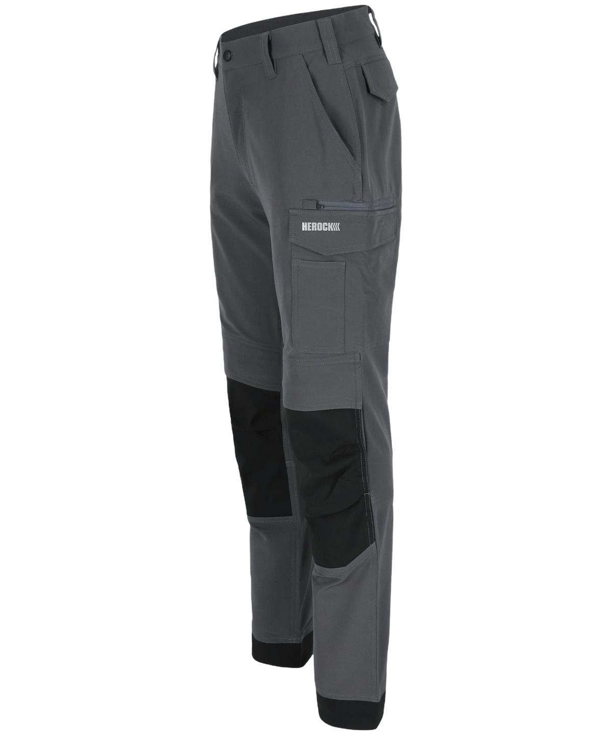 Herock Stretch Werkbroek Gunnar grijs zijkant rechts