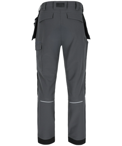 Herock Stretch Werkbroek Silvar grijs achterkant