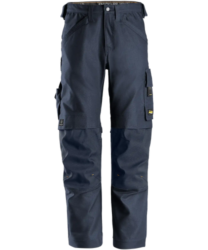 Snickers werkbroek canvas 6324 blauw voorkant