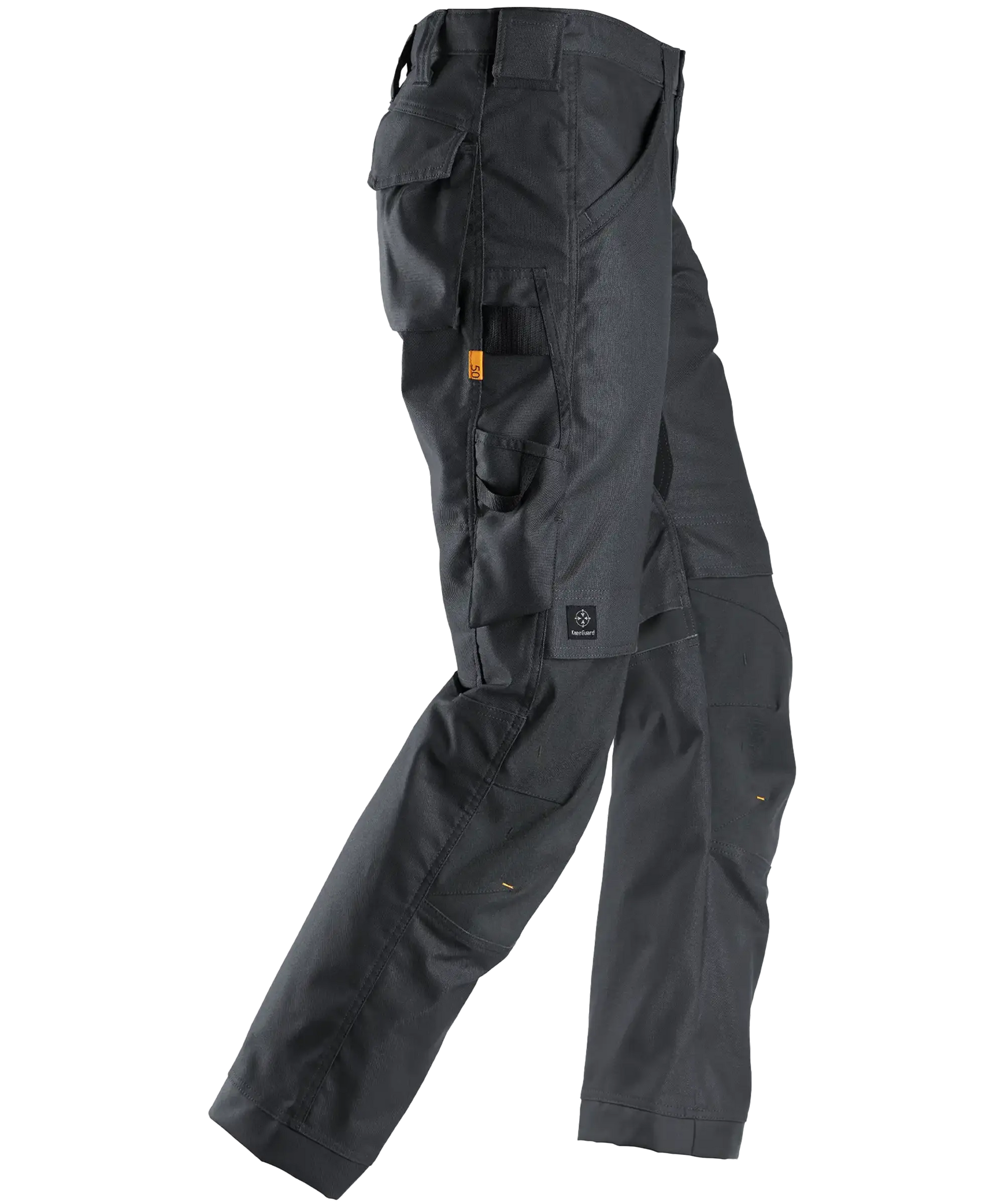 Snickers werkbroek canvas 6324 grijs rechts
