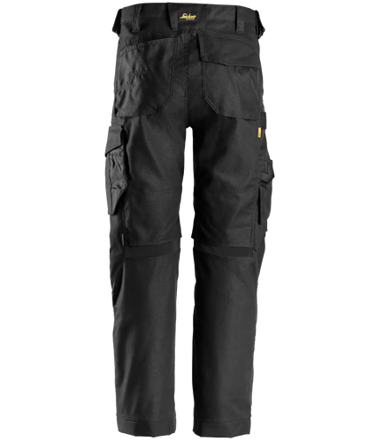 Snickers werkbroek canvas 6324 zwart achterkant