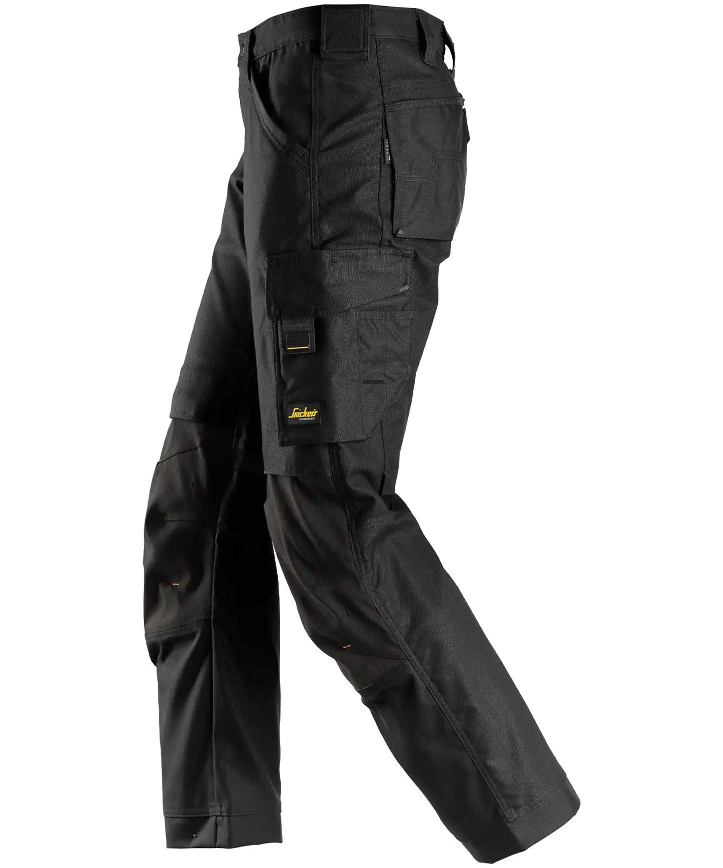 Snickers werkbroek canvas 6324 zwart links