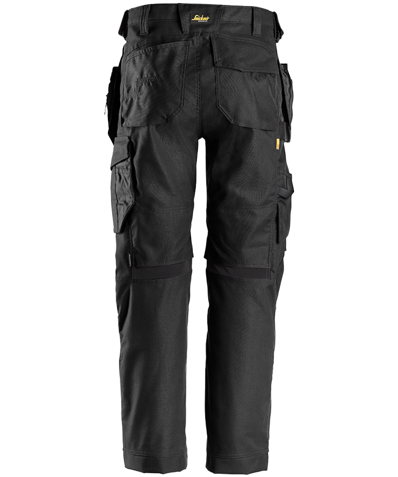 Canvas werkbroek Snickers 6224 achterkant zwart