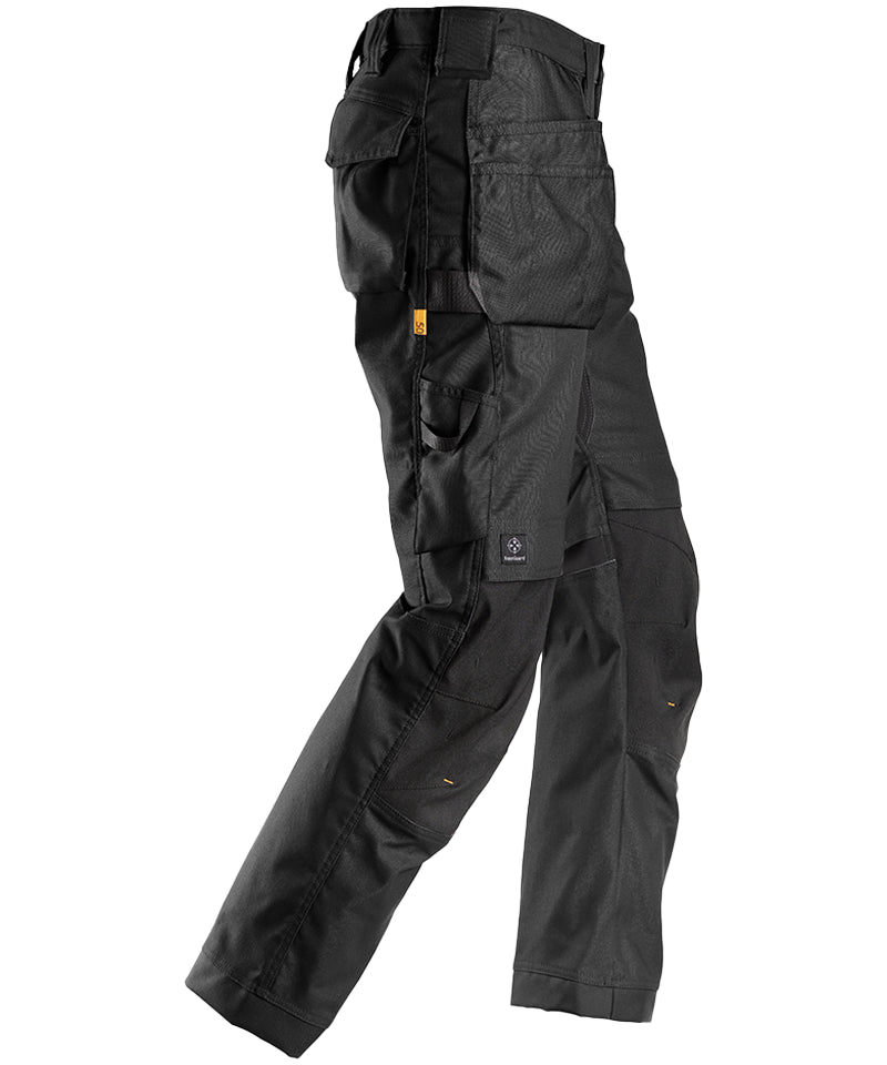 Canvas werkbroek Snickers 6224 zijkant zwart
